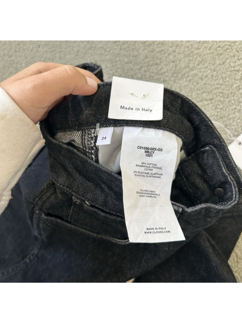 NWT CLOSED Womens Dark Wash High Waist Slim Fit Straight Leg Jeans Milly Size 24 - Picture 13 of 16